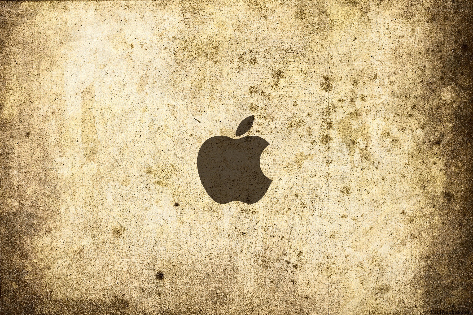 Apple logo on vintage background