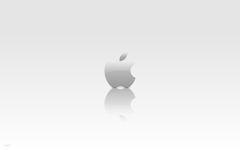 Apple logo on white background