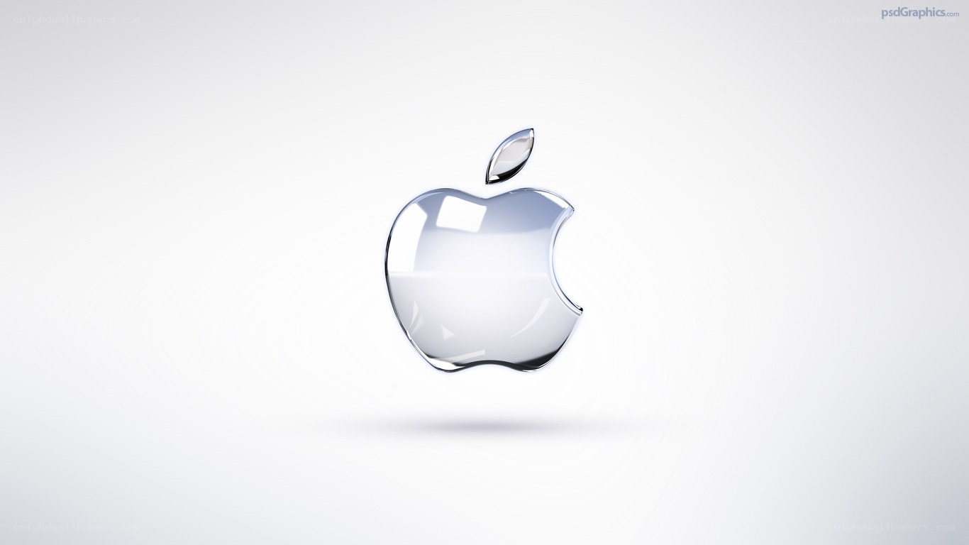 Apple logo on white background