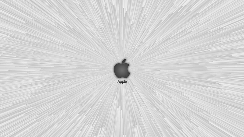 Apple logo on white background