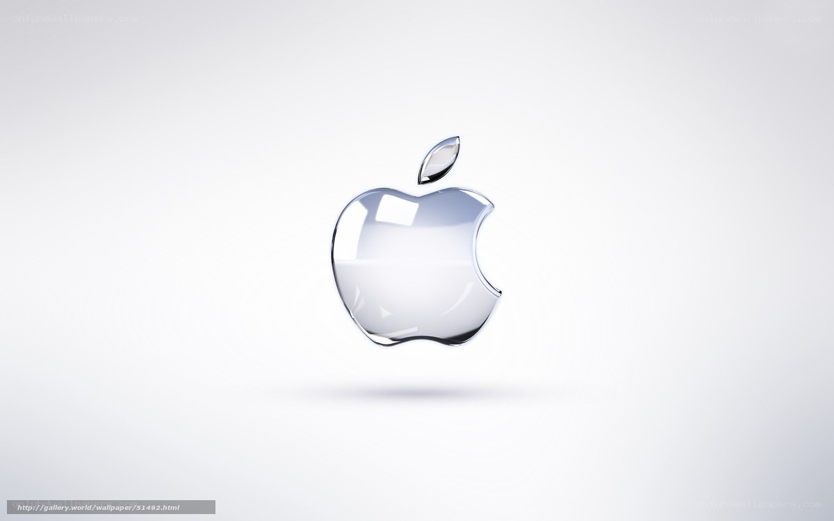 Apple logo on white background