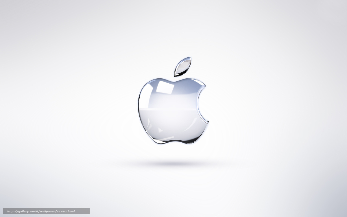 Apple logo on white background