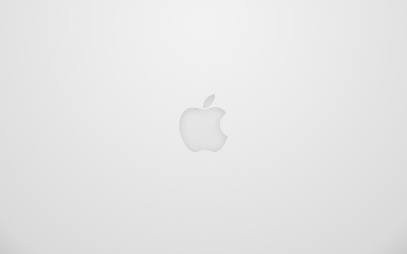 Apple logo on white background