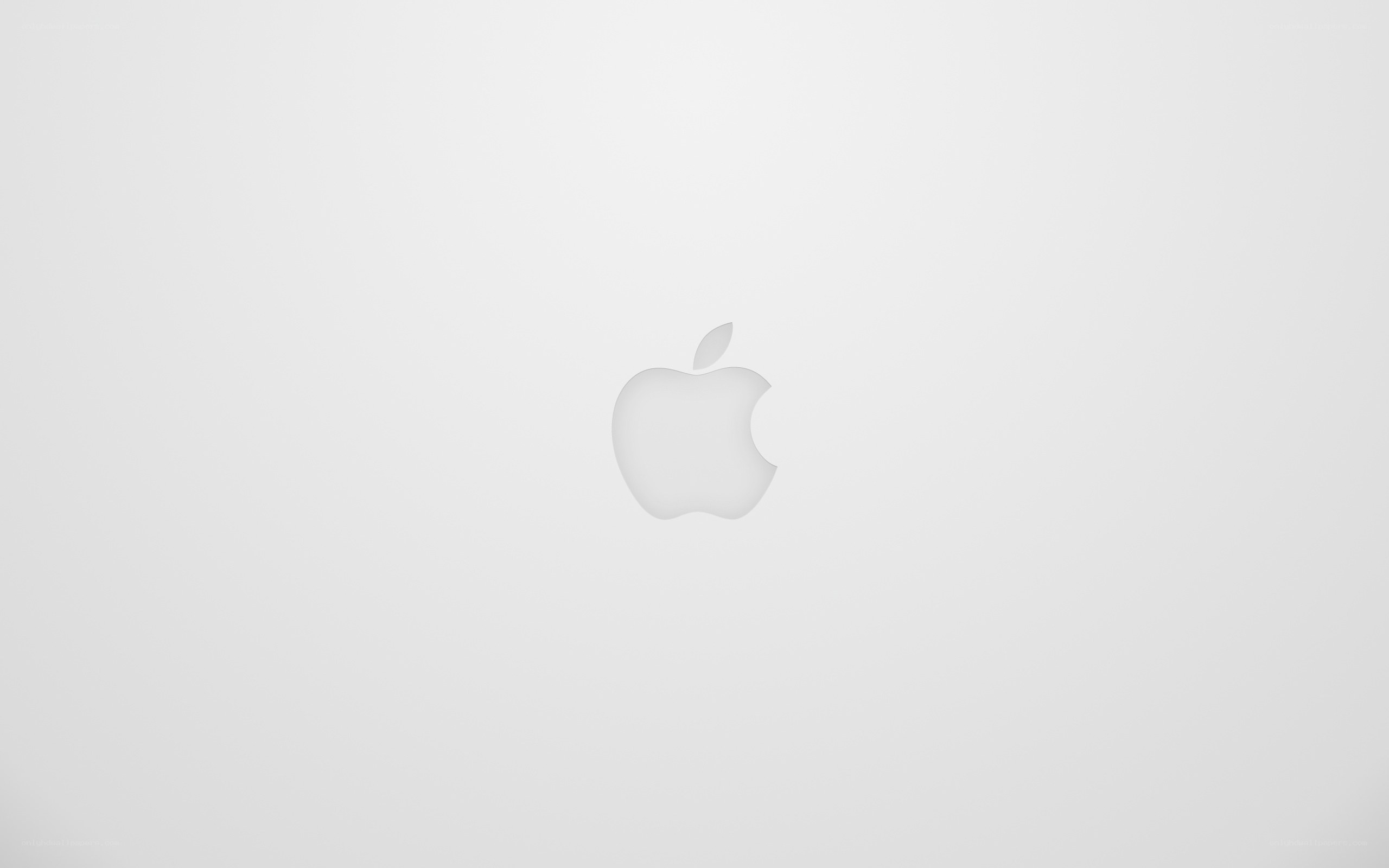 Apple logo on white background