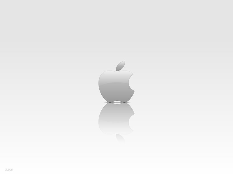 Apple logo on white background
