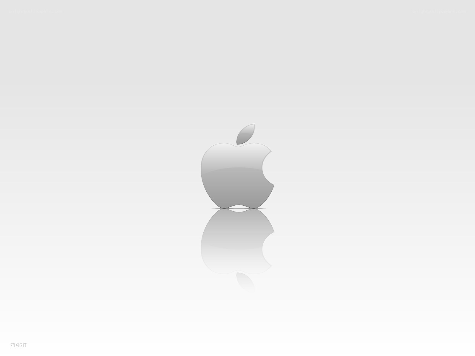 Apple logo on white background