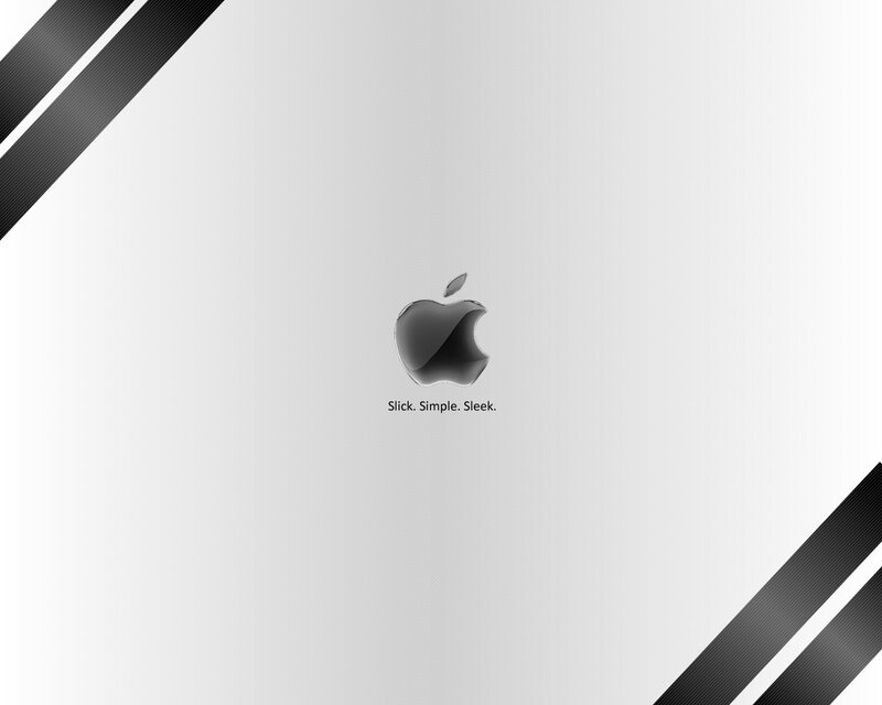 Apple Logo on White — Black