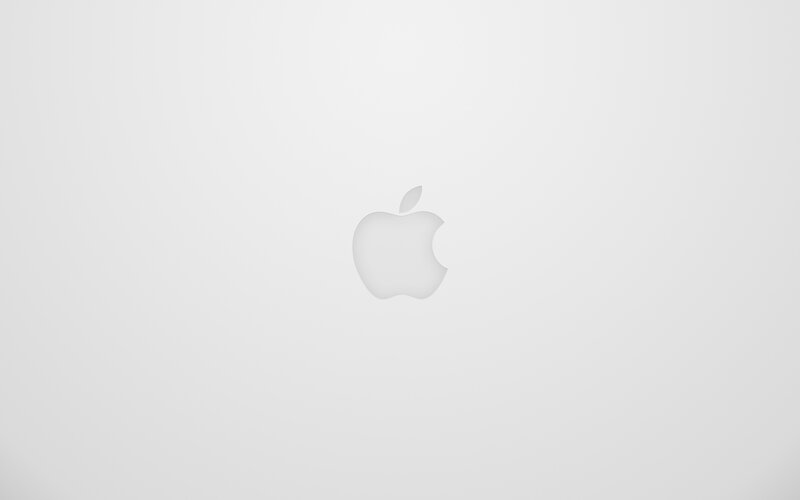 Apple Logo on White Surface — Neutral