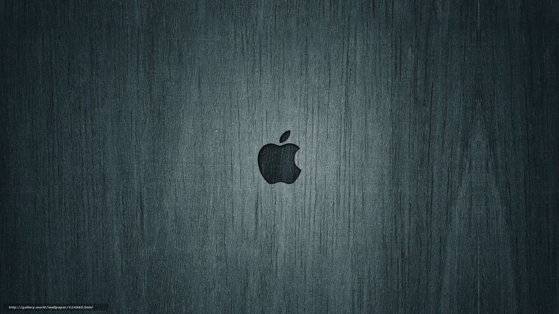 Apple Logo on Wood — Black, Minimalist, Photograph, Wood Grain