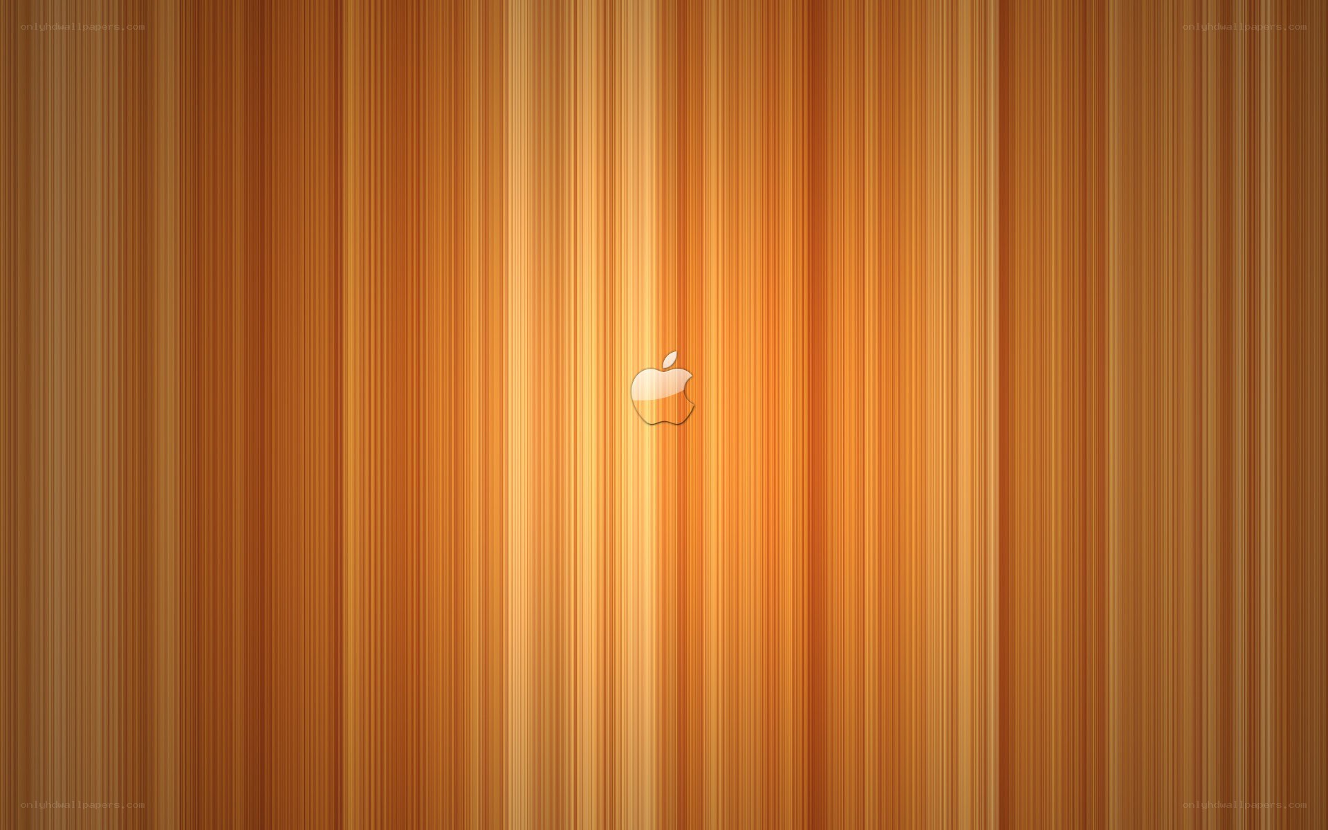 Apple logo on wood texture
