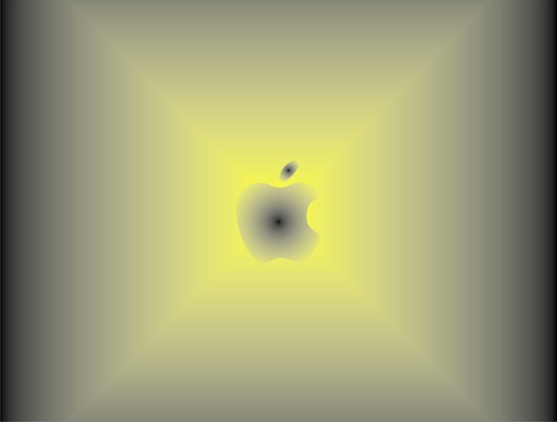 Apple Logo on Yellow — Minimalist