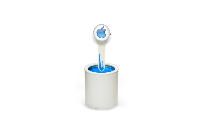 Apple logo paint can
