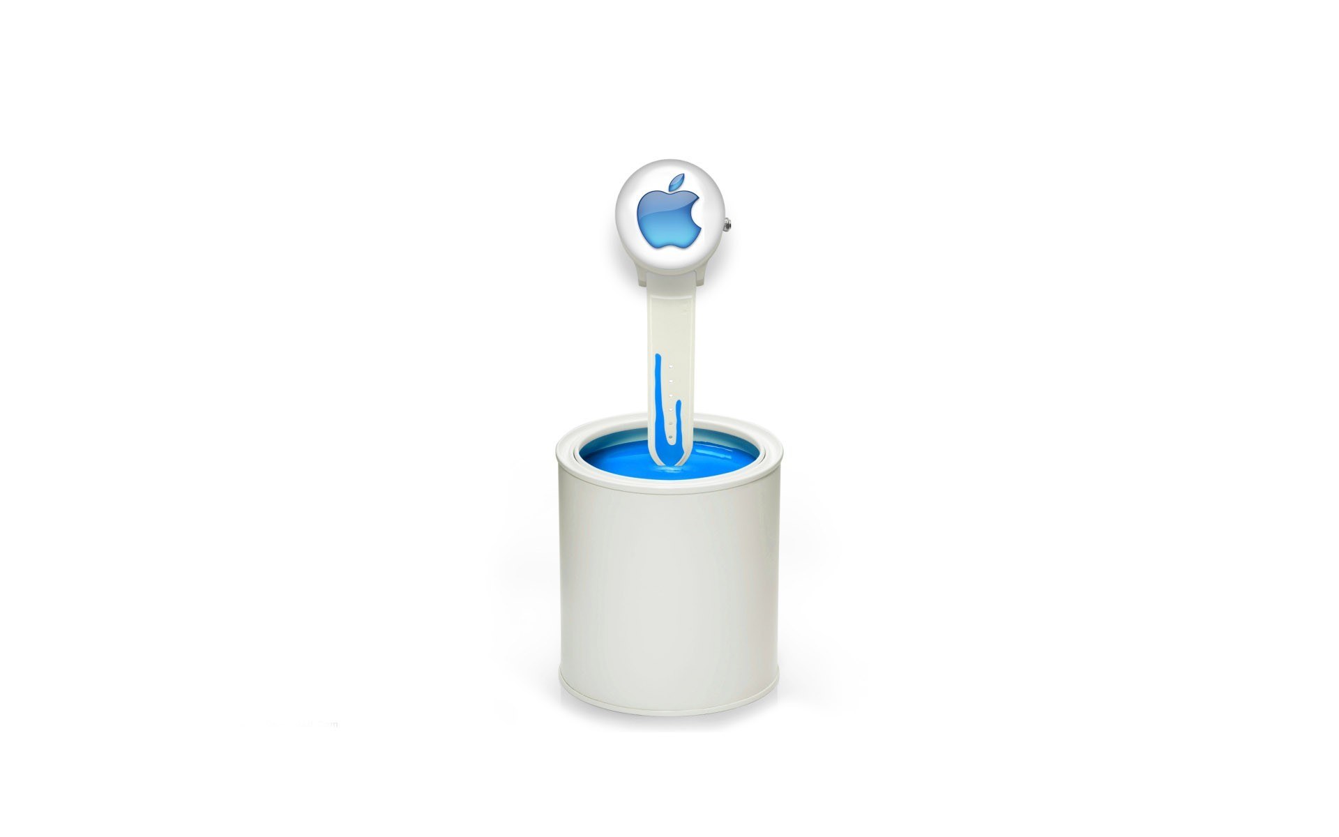 Apple logo paint can