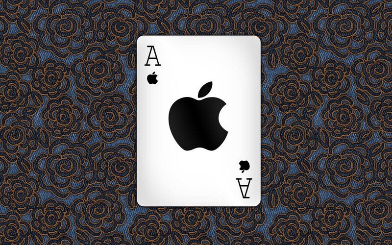Apple logo playing card