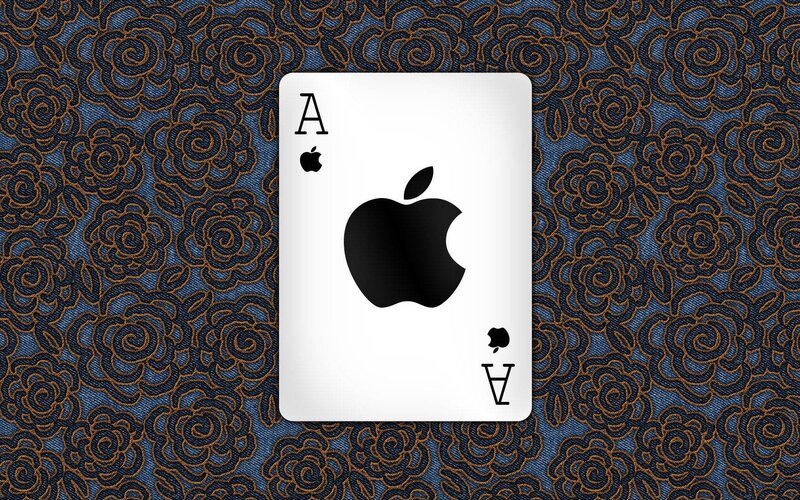 Apple logo playing card