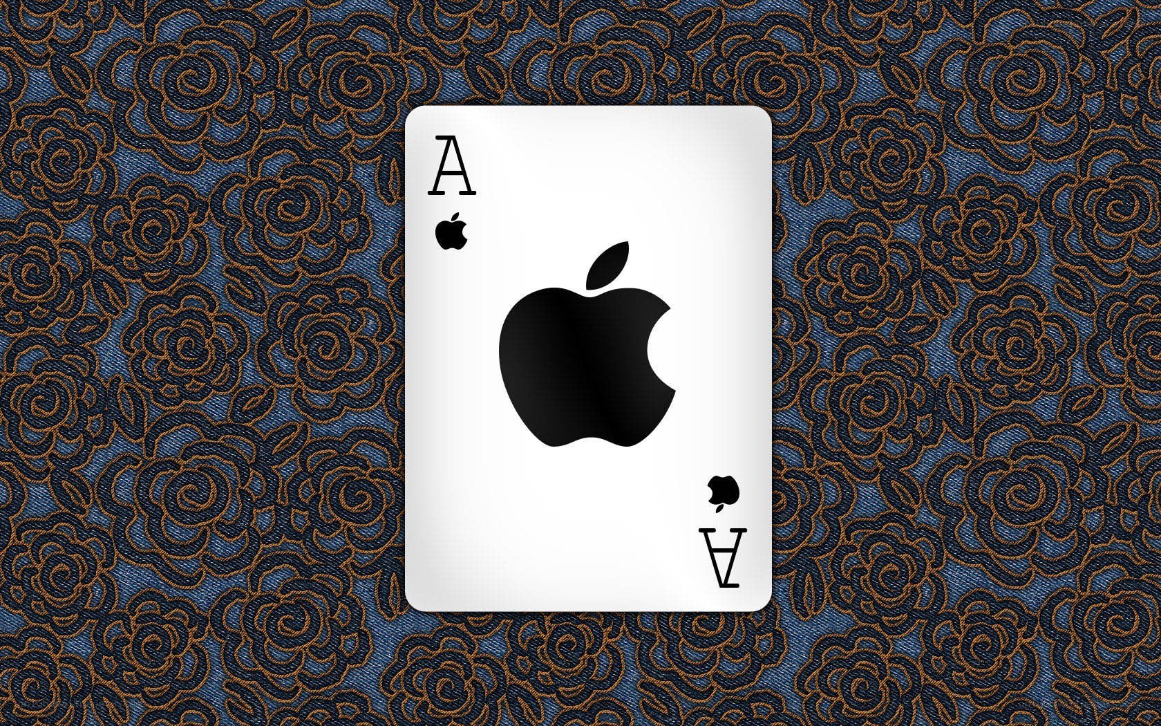 Apple logo playing card