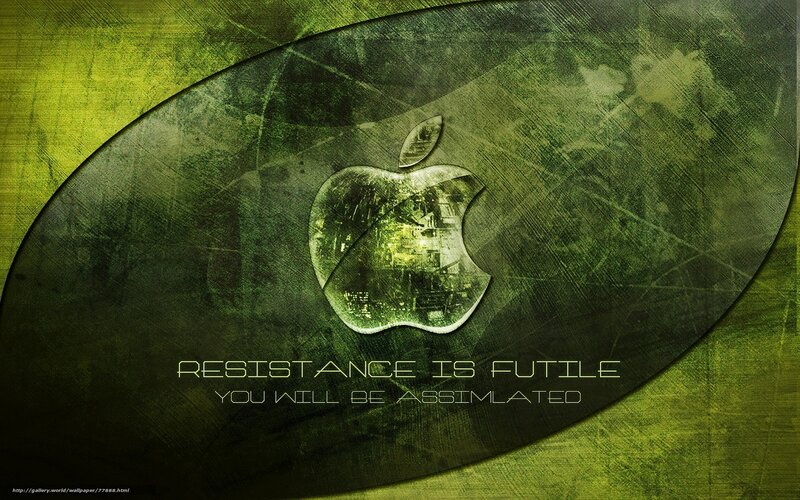 Apple logo resistance quote