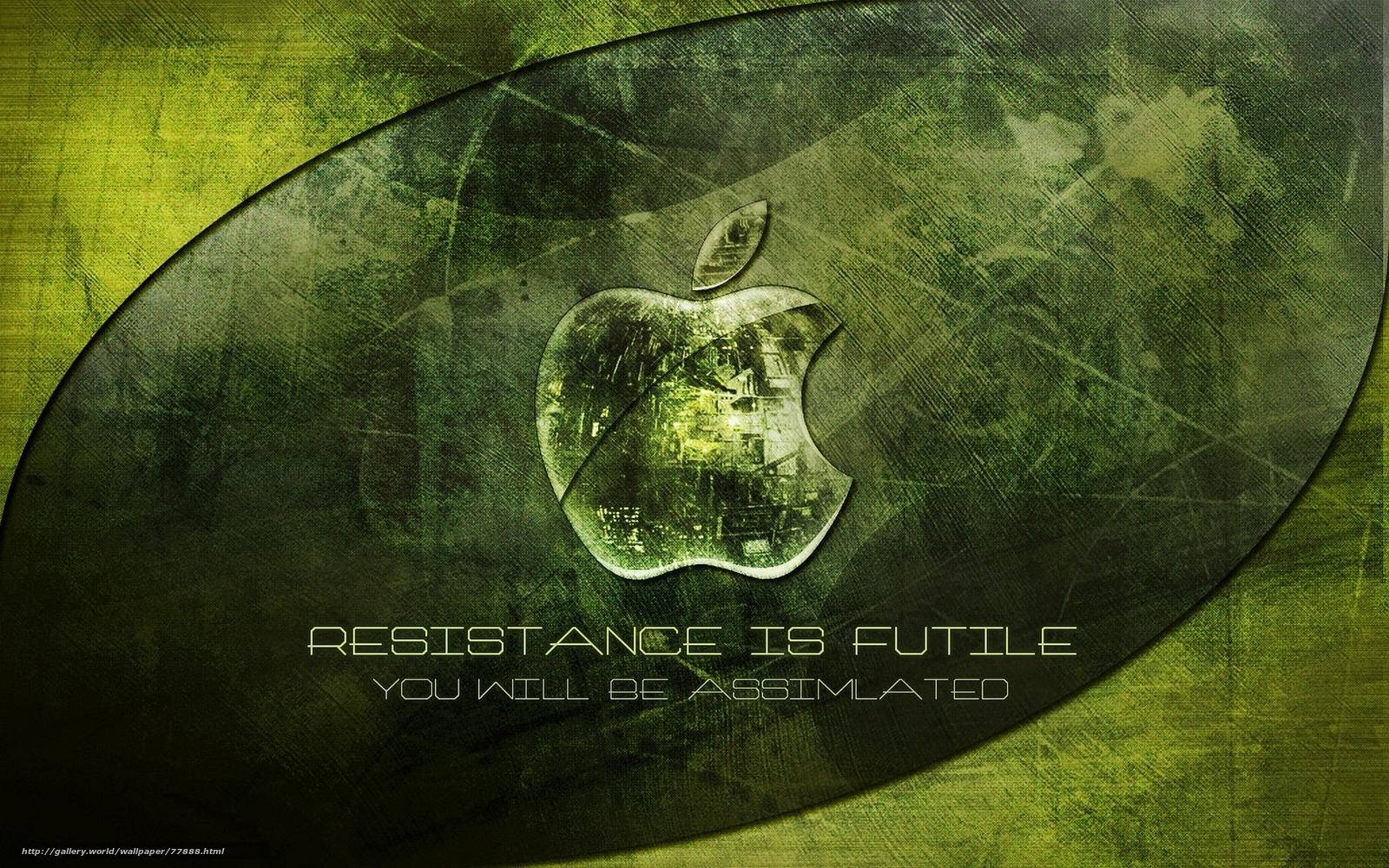 Apple logo resistance quote