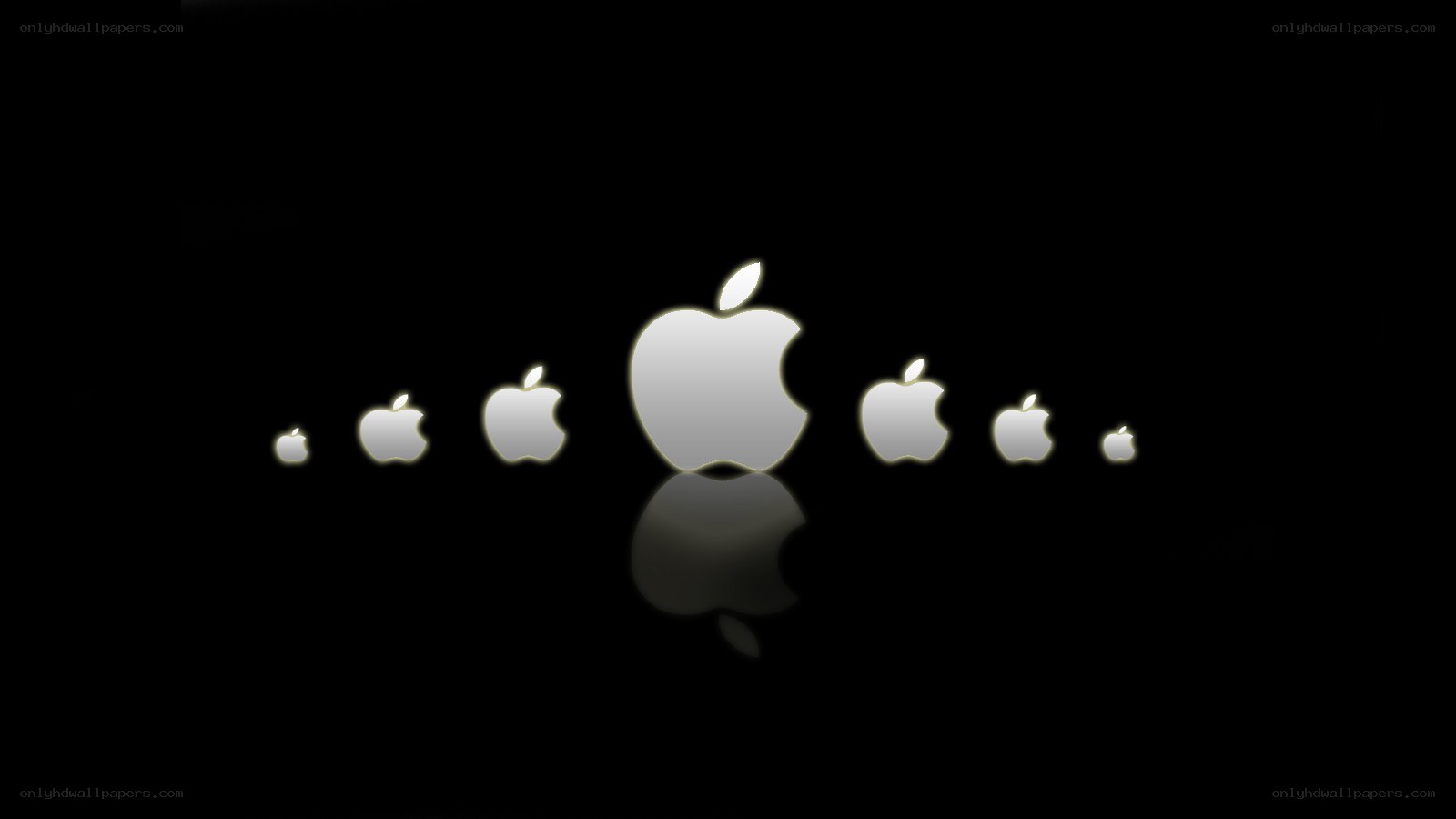 Apple logo sequence on black