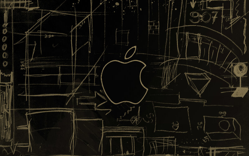 Apple logo sketch design