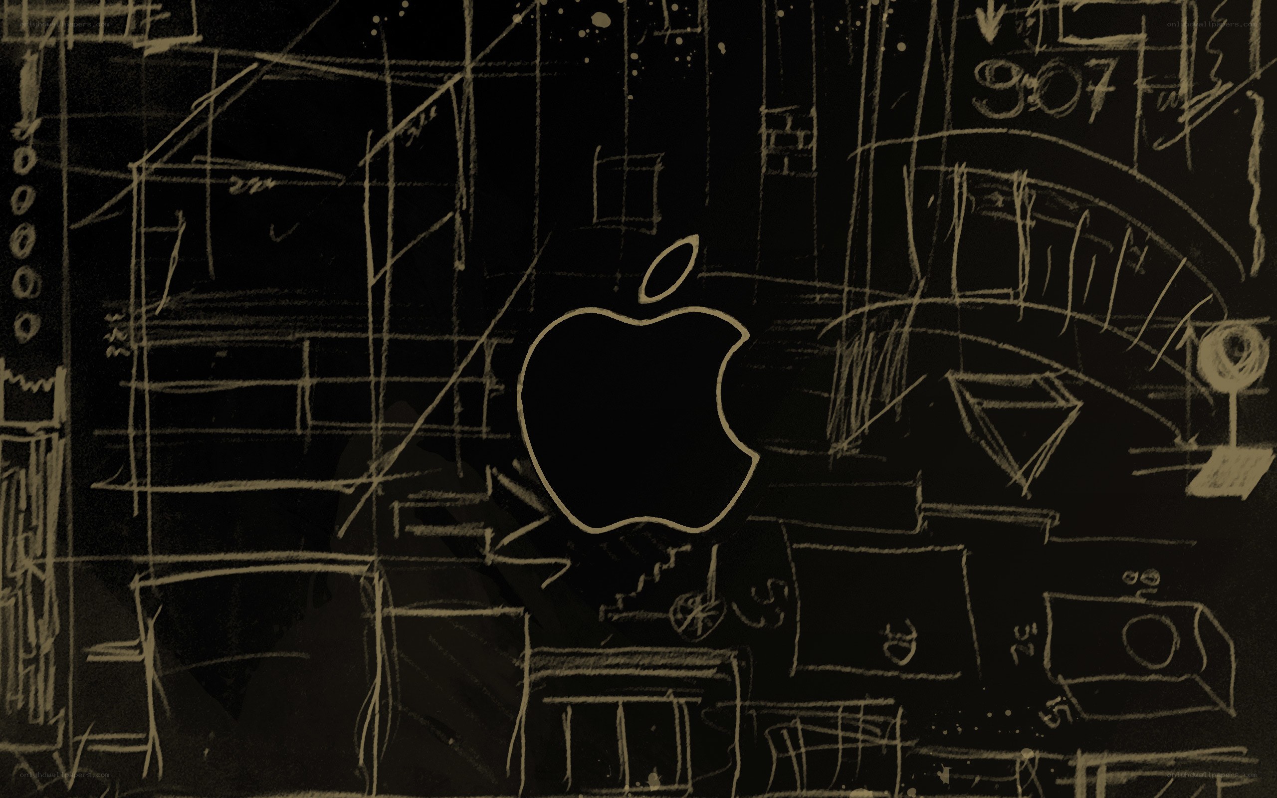 Apple logo sketch design