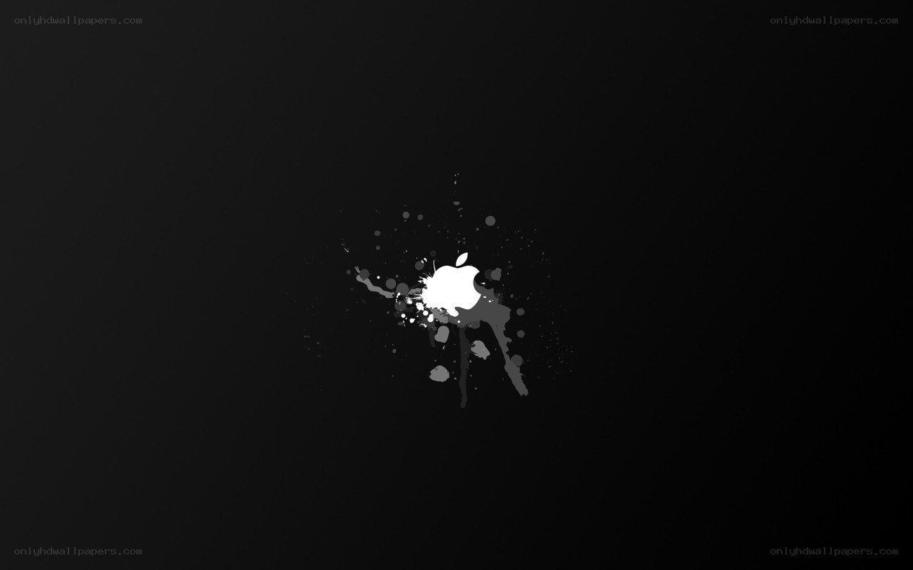 Apple logo splatter art