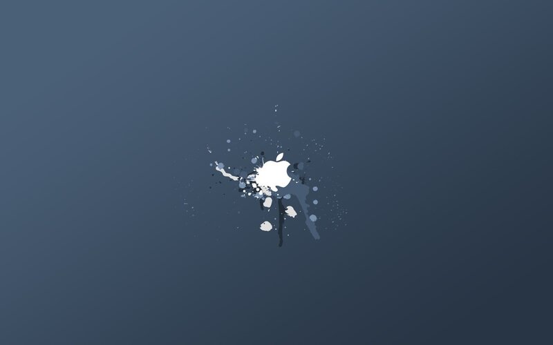 Apple logo splatter art