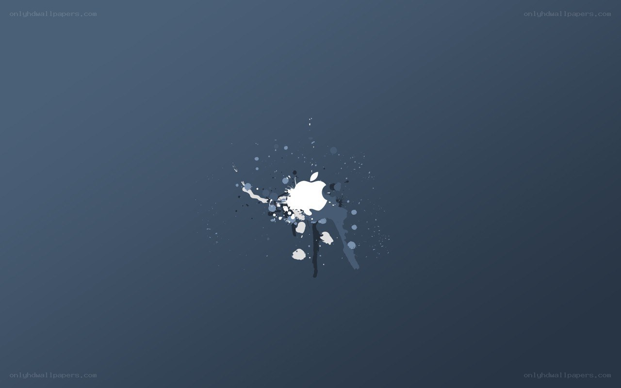 Apple logo splatter art