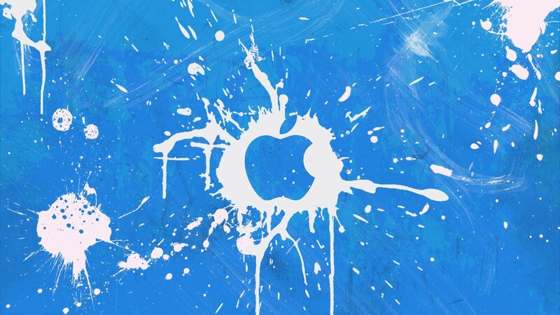Apple logo splatter art