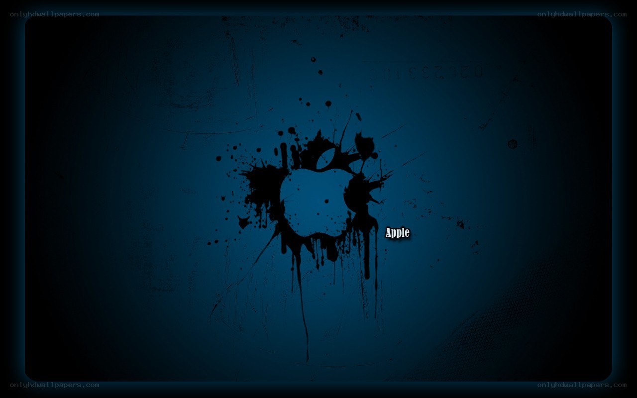 Apple logo splatter art