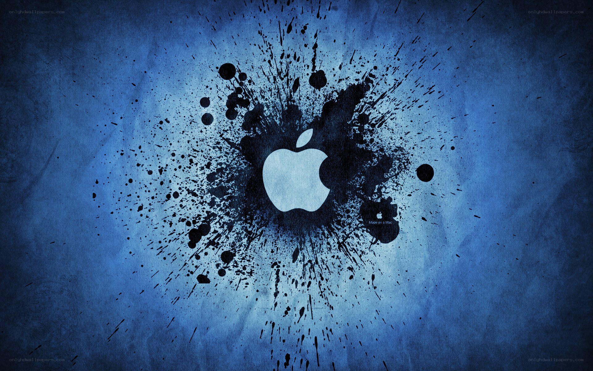 Apple logo splatter art