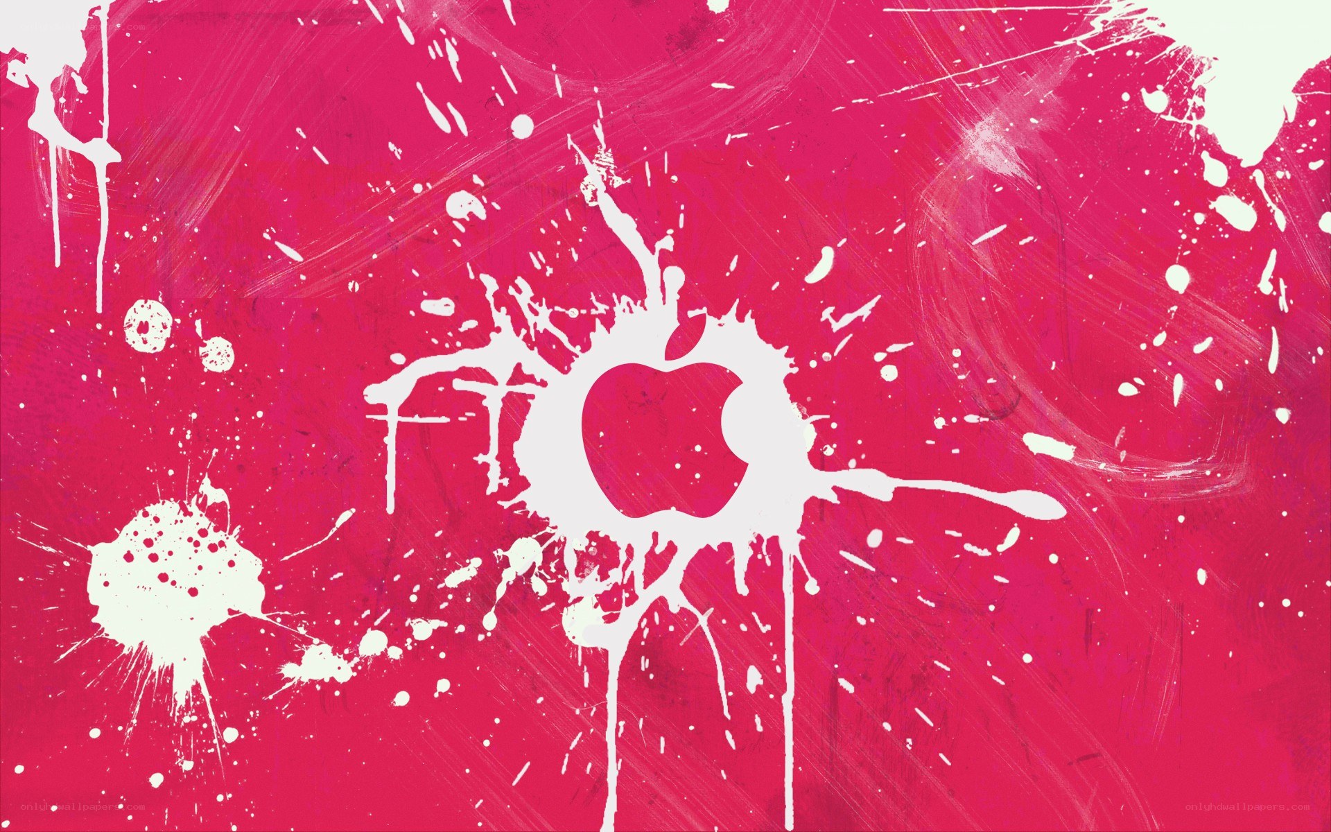 Apple logo splatter art