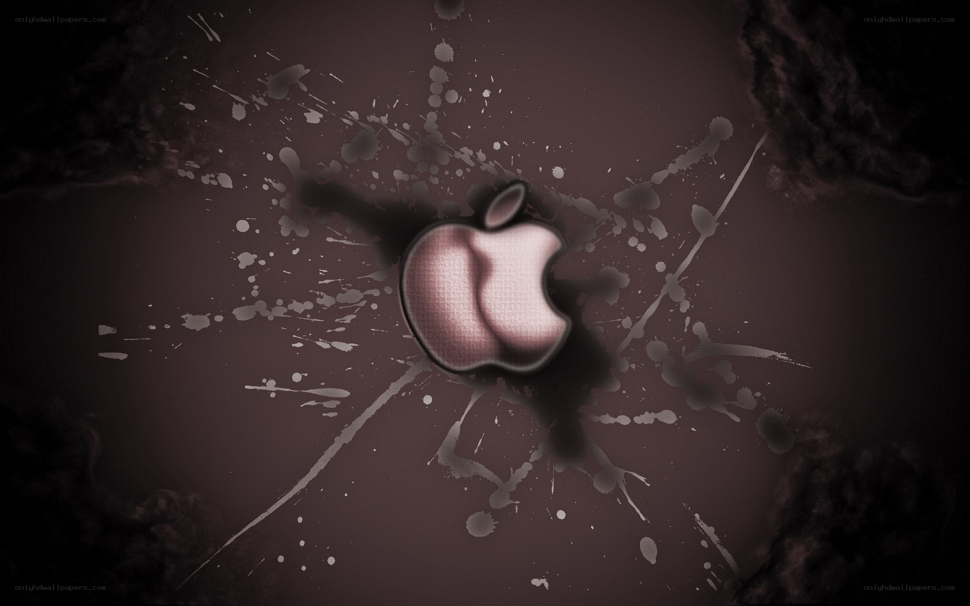 Apple logo splatter art