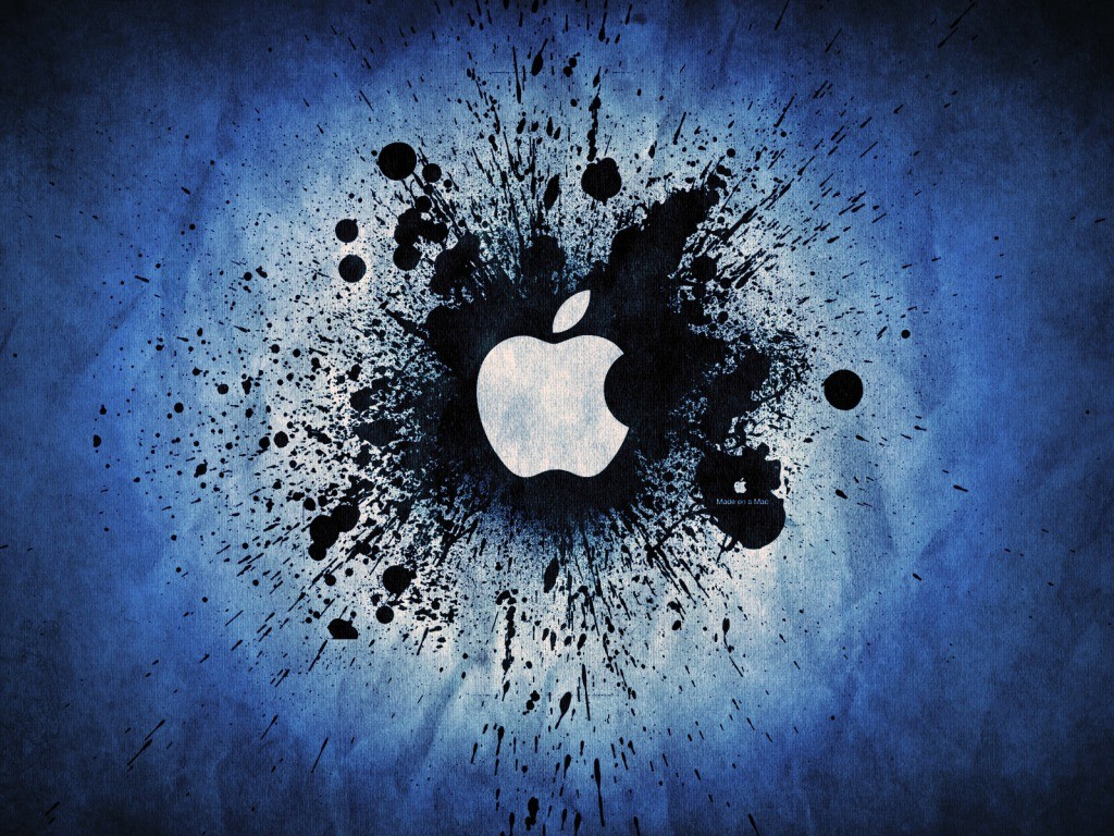 Apple logo splatter art