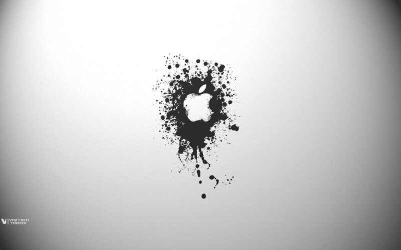 Apple logo splatter art