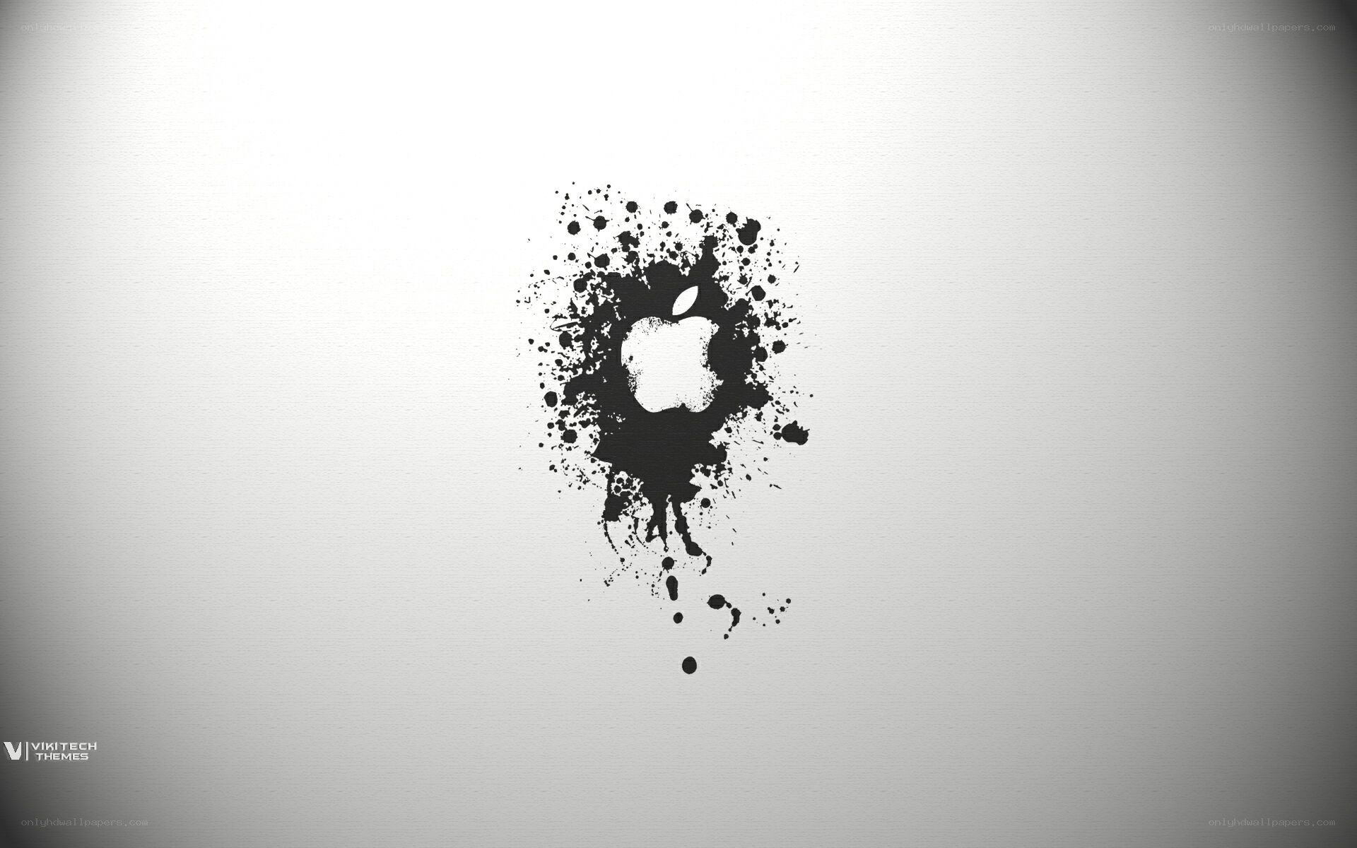 Apple logo splatter art