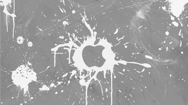 Apple logo splatter art