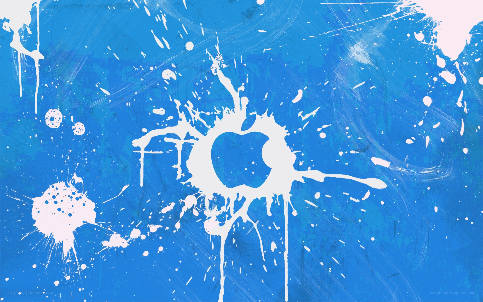 Apple logo splatter art