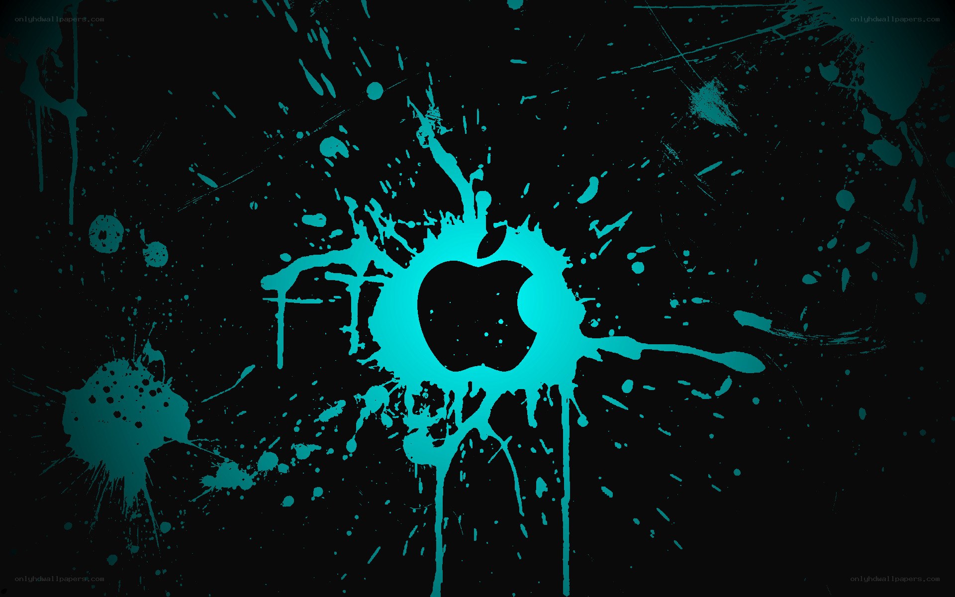 Apple logo splatter art