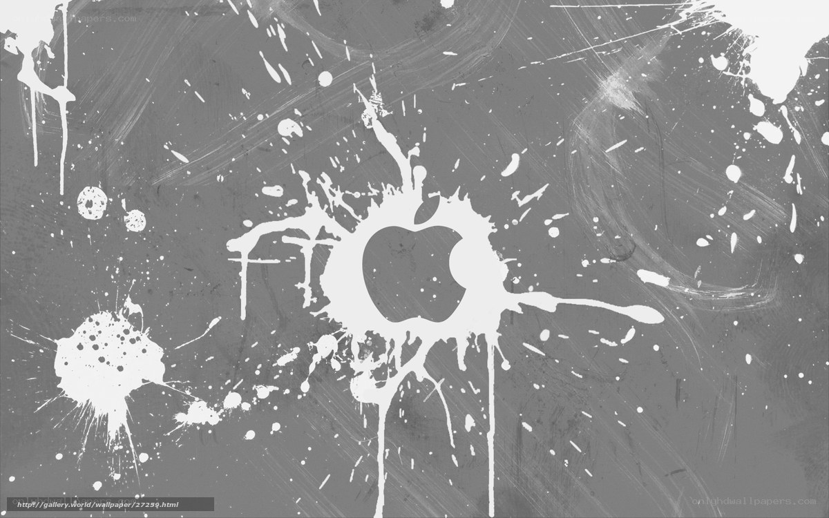 Apple logo splatter art