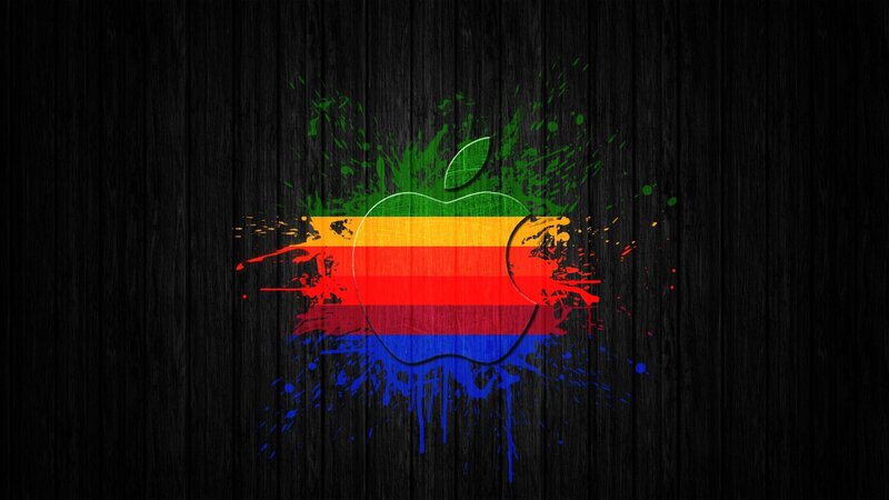 Apple Logo Splatter — Black, Dynamic