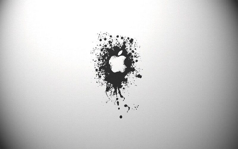 Apple Logo Splatter — Black