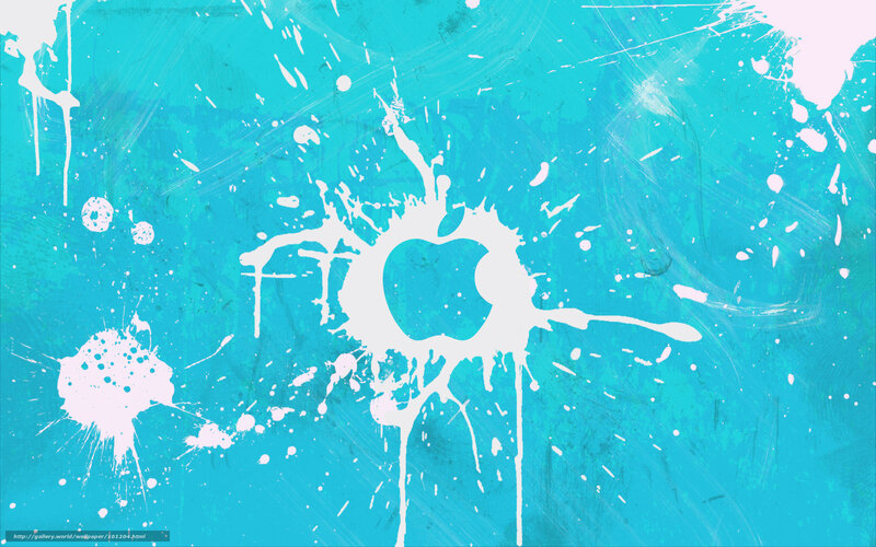 Apple Logo Splatter — Blue, Dynamic