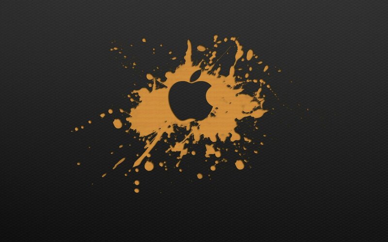 Apple logo splatter design