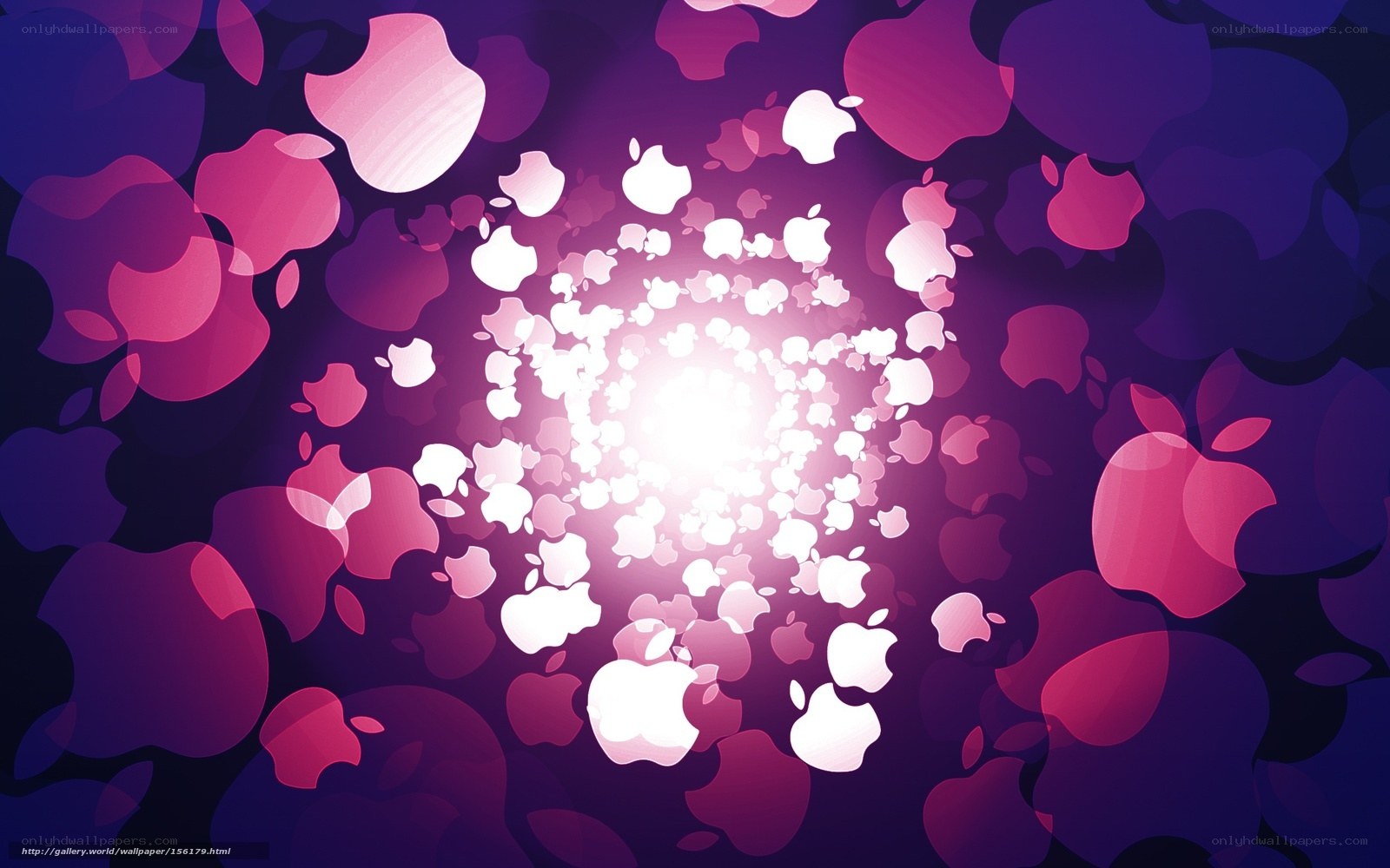 Apple logo tunnel wallpaper