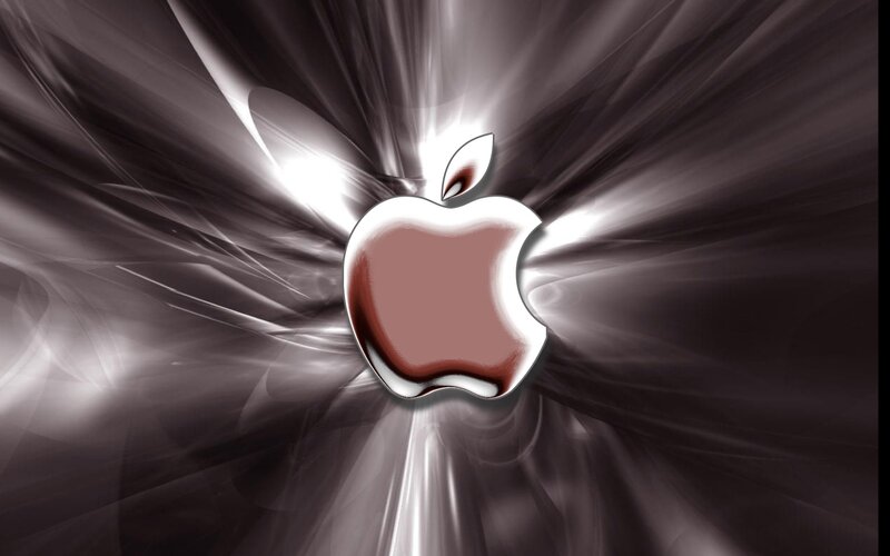 Apple Logo — White, Dramatic