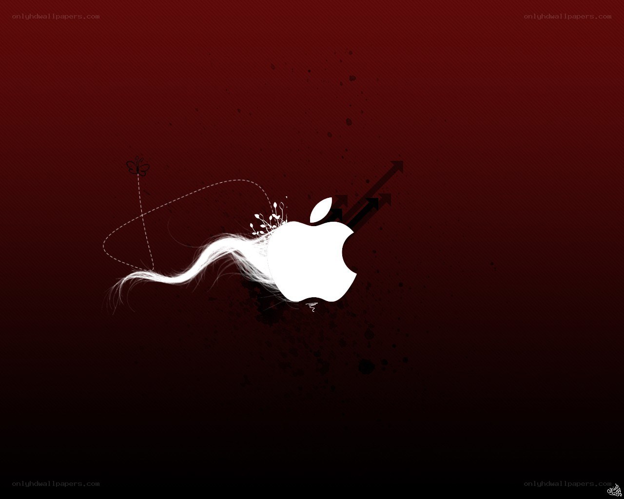 Apple logo with abstract design