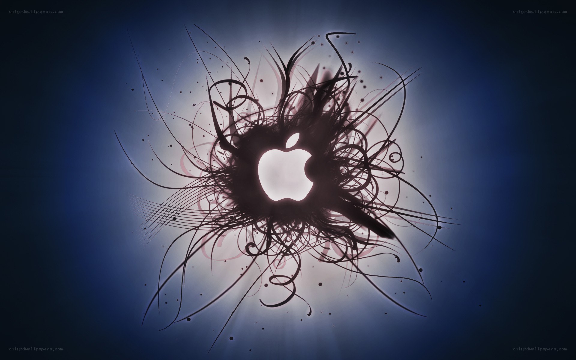 Apple logo with abstract design