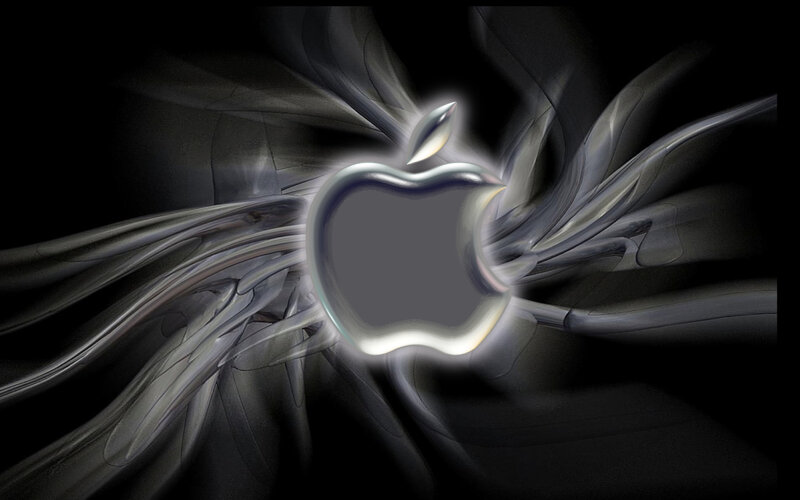 Apple logo with abstract design