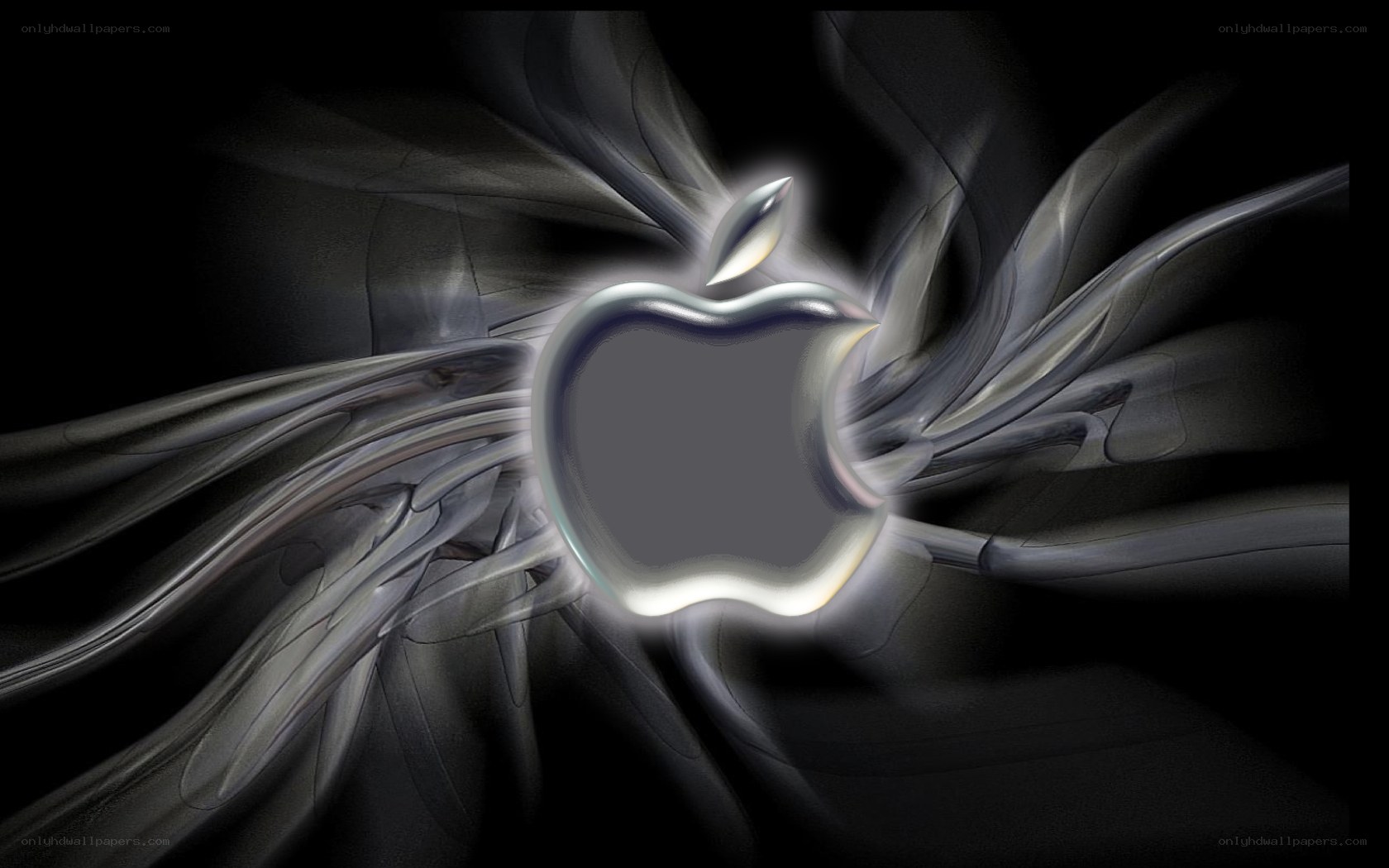 Apple logo with abstract design